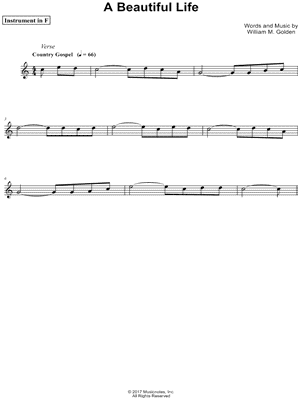 A Beautiful Life - F Instrument