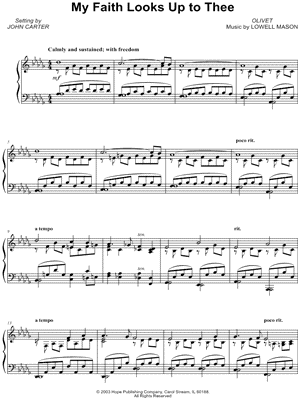 My Faith Looks Up To Thee by John Carter - Sheet Music