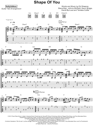 Shape of You by Kelly Valleau - Sheet Music
