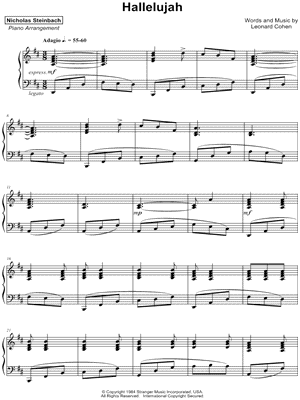 Hallelujah by Nicholas Steinbach - Sheet Music