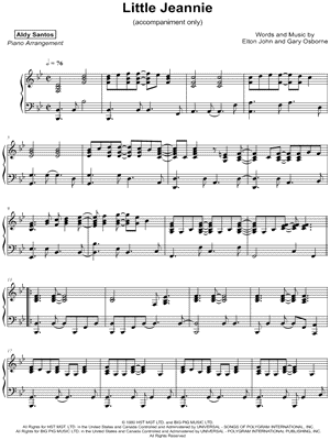 Little Jeannie by Aldy Santos - Sheet Music