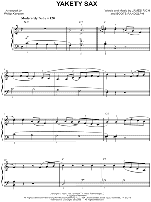 Yakety Sax by Boots Randolph - Sheet Music