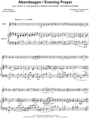 Abends will ich schlafen gehen