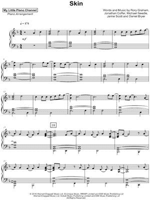 Skin by My Little Piano Channel - Sheet Music