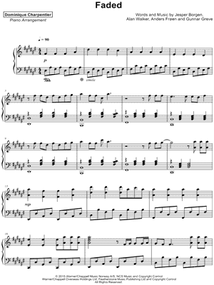 Faded by Dominique Charpentier - Sheet Music