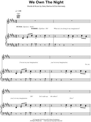 We Own the Night from Finding Neverland [Musical] - Sheet Music