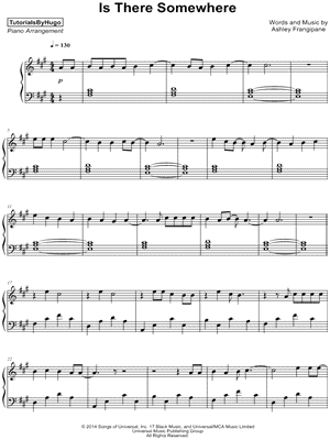 Is There Somewhere by TutorialsByHugo - Sheet Music