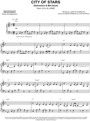 City of Stars [Sebastian & Mia Duet] by David Kaylor - Sheet Music