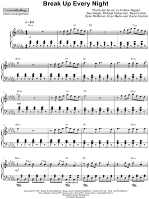 Break Up Every Night by TutorialsByHugo - Sheet Music