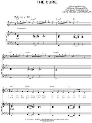 The Cure by Lady Gaga - Sheet Music