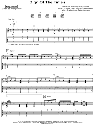 Sign of the Times by Kelly Valleau - Sheet Music