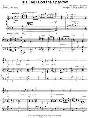 His Eye Is on the Sparrow