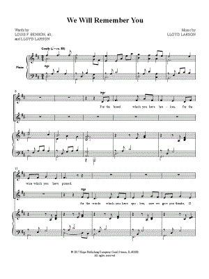 We Will Remember You [Vocal Duet]