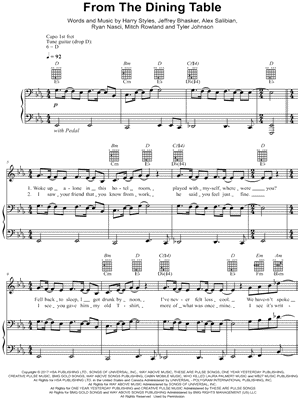 From the Dining Table by Harry Styles - Sheet Music