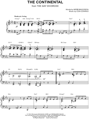The Continental by Con Conrad - Sheet Music