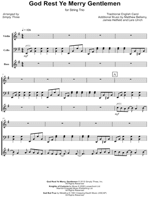 God Rest Ye Merry Gentlemen - String Trio
