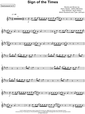 Sign of the Times - Eb Instrument