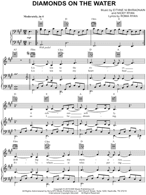 Diamonds On The Water by Enya - Sheet Music