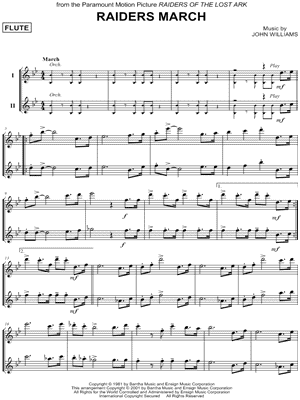Raiders March from Indiana Jones and the Raiders of the Lost Ark - Sheet Music