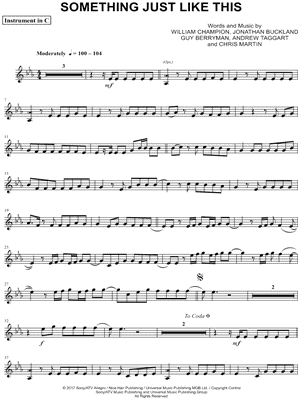 Something Just Like This - C Instrument