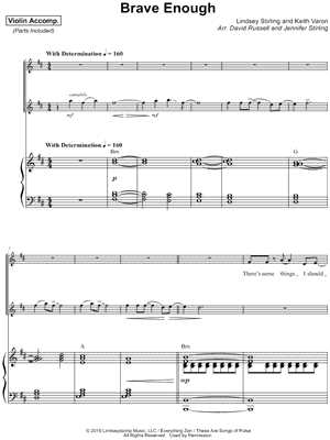 Brave Enough by Lindsey Stirling - Sheet Music