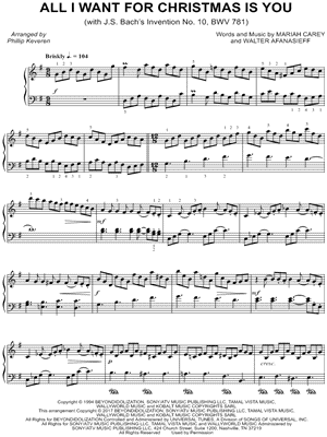 All I Want for Christmas Is You (with Bach's Invention No. 10)