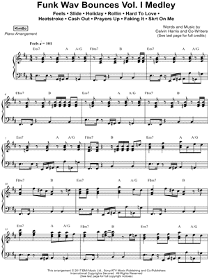 Funk Wav Bounces Vol. 1 Medley by KimBo - Sheet Music