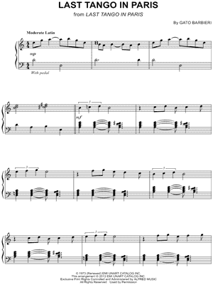 Last Tango In Paris from Last Tango in Paris - Sheet Music