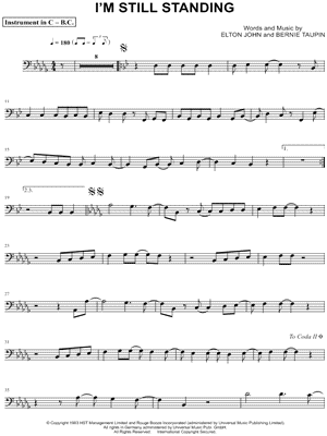 I'm Still Standing - Bass Clef Instrument
