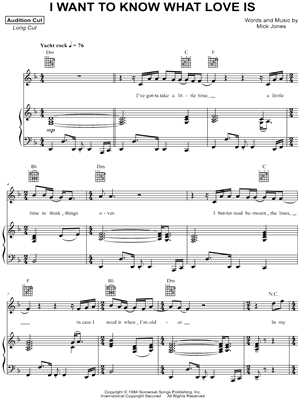 I Want to Know What Love Is