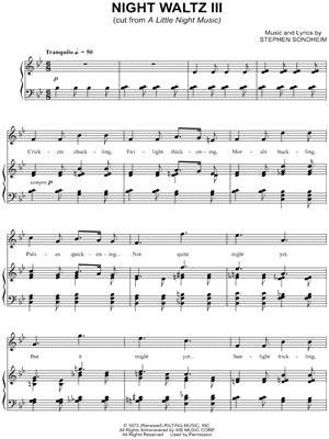 Night Waltz III by Stephen Sondheim - Sheet Music