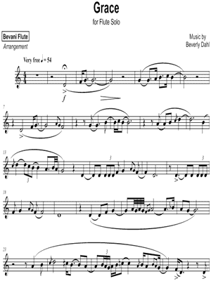 Grace by Bevani Flute - Sheet Music