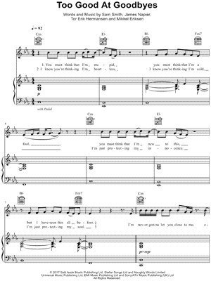 Too Good at Goodbyes