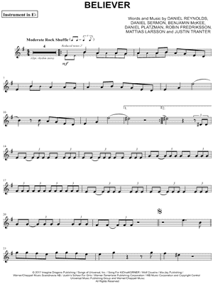 Believer - Eb Instrument