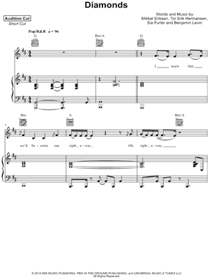 Diamonds by Rihanna - Sheet Music