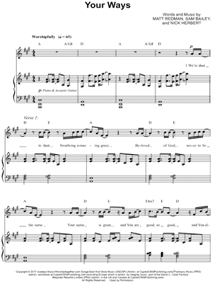 Your Ways by Matt Redman - Sheet Music