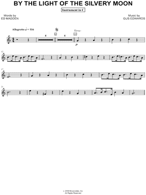 By the Light of the Silvery Moon - C Instrument