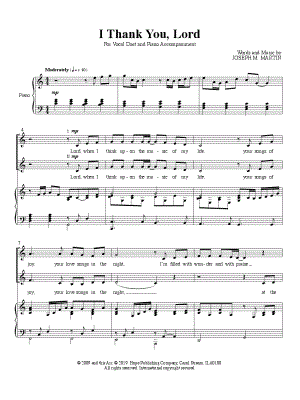 I Thank You, Lord [vocal duet]