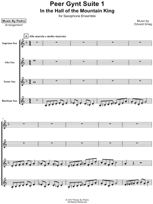 In the Hall of the Mountain King by Music By Pedro - Sheet Music