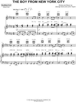 The Boy from New York City by The Ad Libs - Sheet Music