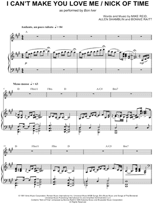 I Can't Make You Love Me / Nick of Time