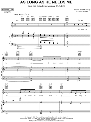 As Long As He Needs Me