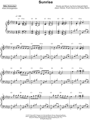 Sunrise by Niko Kotoulas - Sheet Music