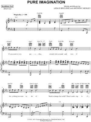 Pure Imagination from Willy Wonka & the Chocolate Factory - Sheet Music