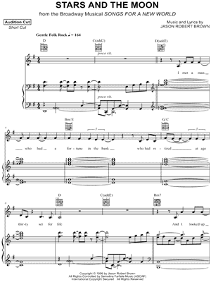 Stars and The Moon from Songs for a New World - Sheet Music