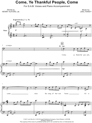 Come, Ye Thankful People, Come