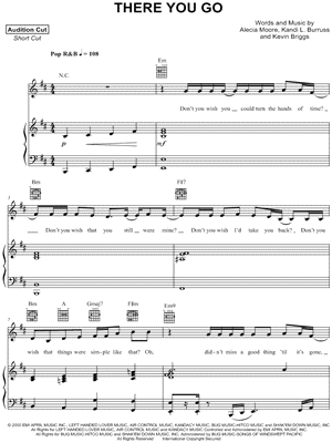 There You Go by Pink - Sheet Music