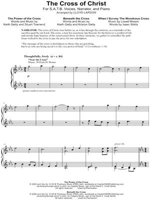 The Cross of Christ by Lloyd Larson - Sheet Music