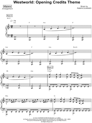 Westworld: Main Title Theme by HDpiano - Sheet Music