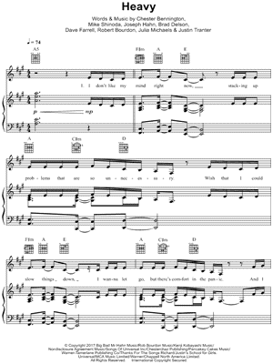 Heavy by Linkin Park Feat. Kiiara - Sheet Music